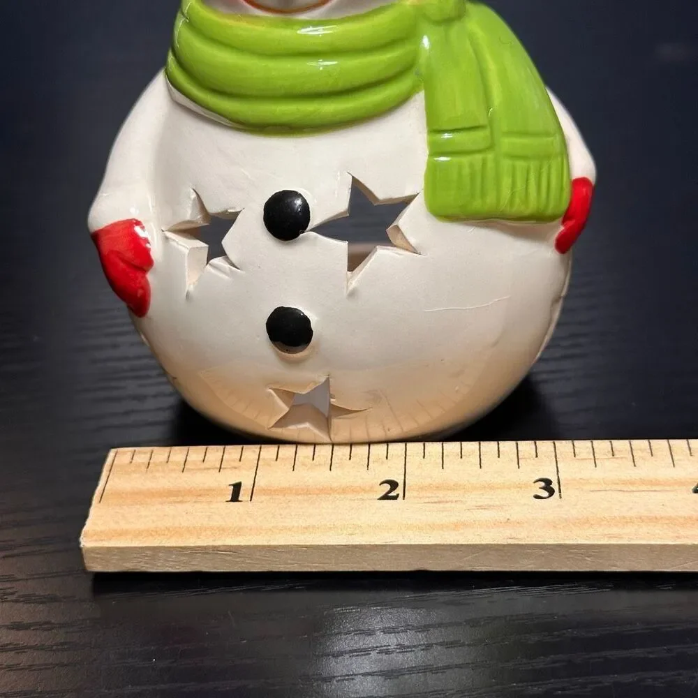 Snowman Tealight Candle Holder Holiday Decoration Christmas